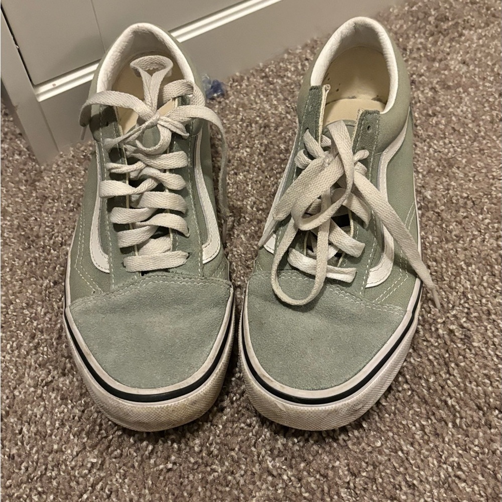 Vans Sage and White Women's Sneakers
